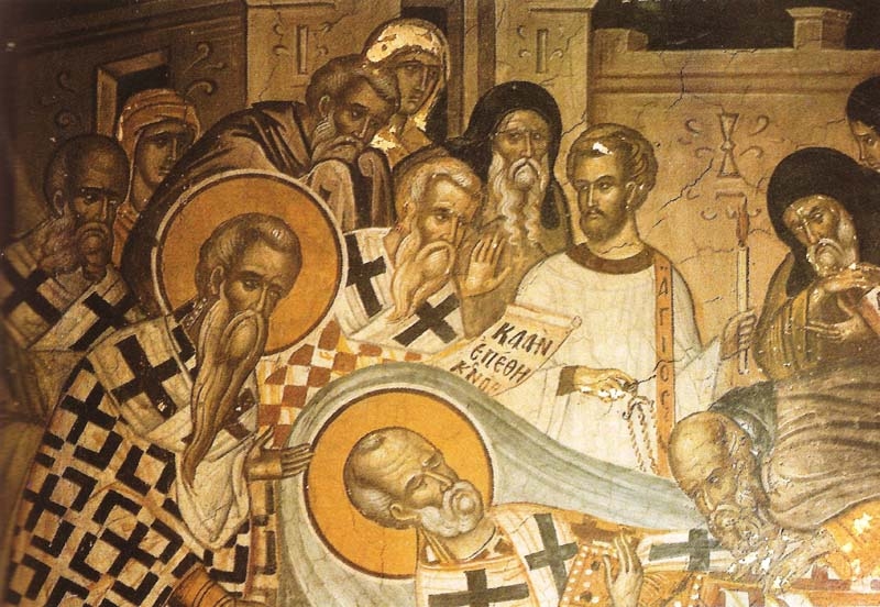 Η Κοίμηση του Αγίου Νικολάου, Τοιχογραφία